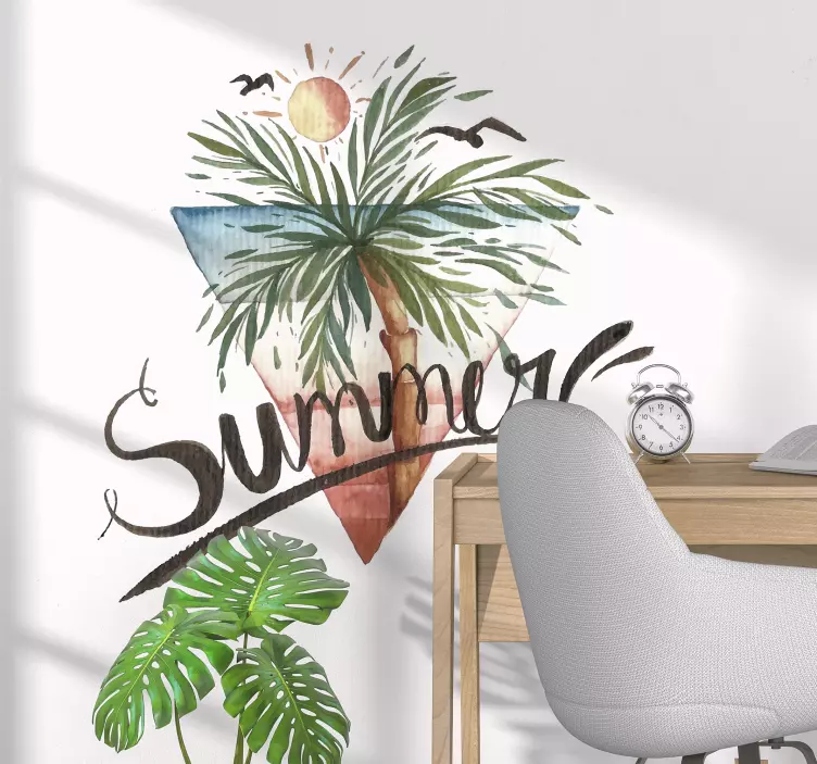 Summer palm trees tree wall sticker - TenStickers