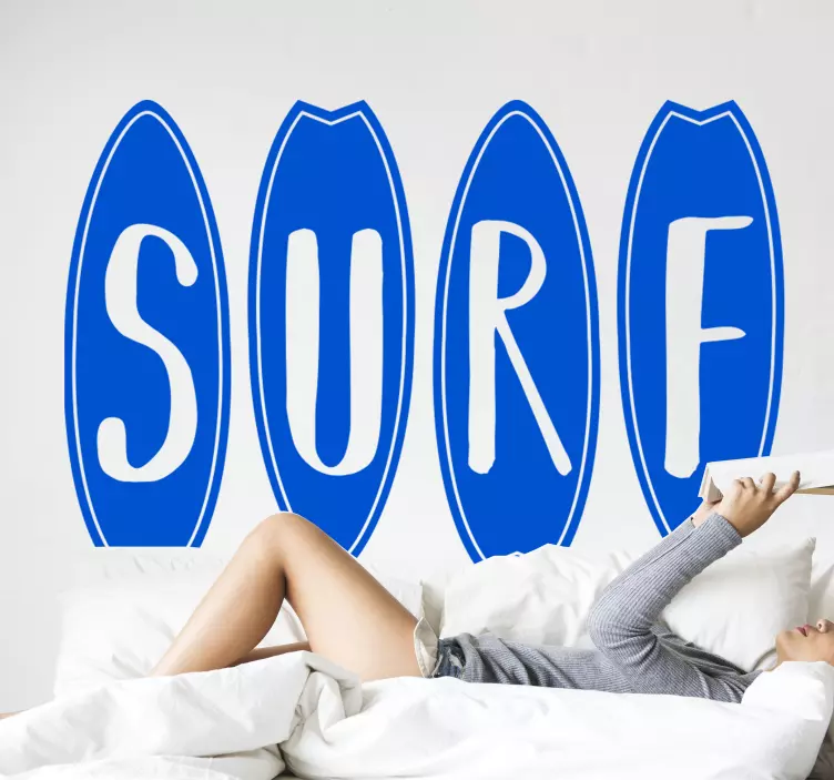 Surf in Surfboards sticker - TenStickers