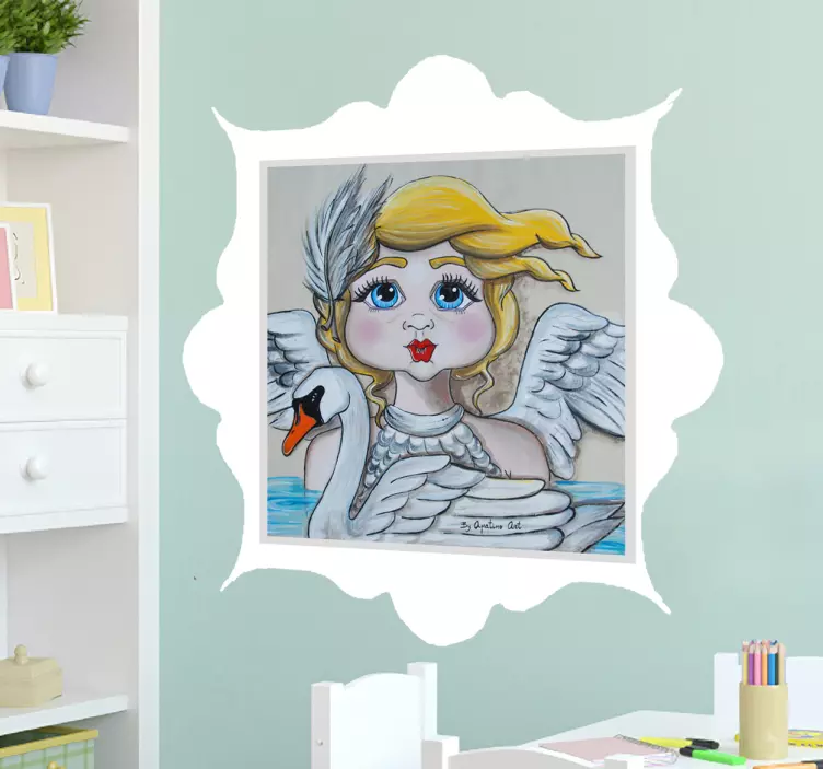 Swan Lake Children's Decorative Wall Sticker - TenStickers