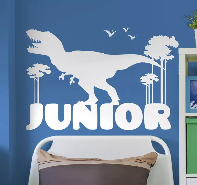 T-Rex Personalised name dinosaur wall sticker - TenStickers