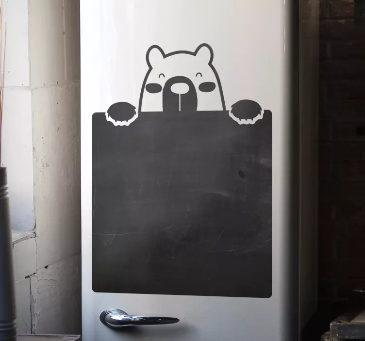 Teddy Bear Blackboard Notepad write on sticker - TenStickers