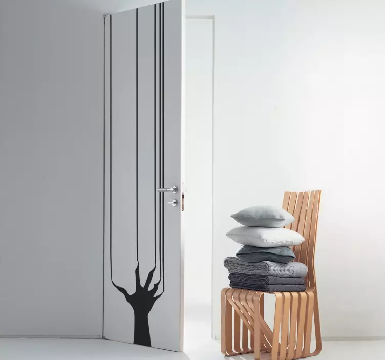 Terrifying hands door halloween sticker - TenStickers