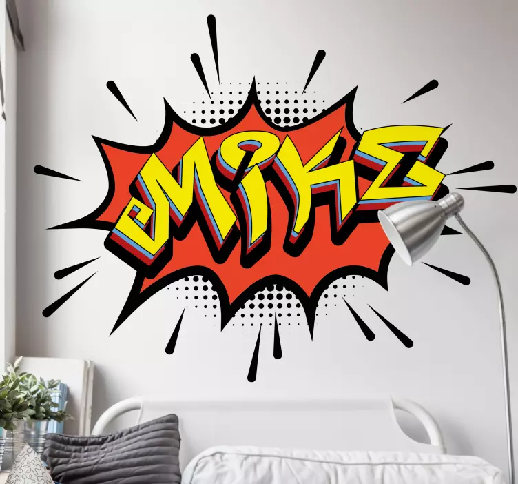 Text sticker colorful name explosion - TenStickers