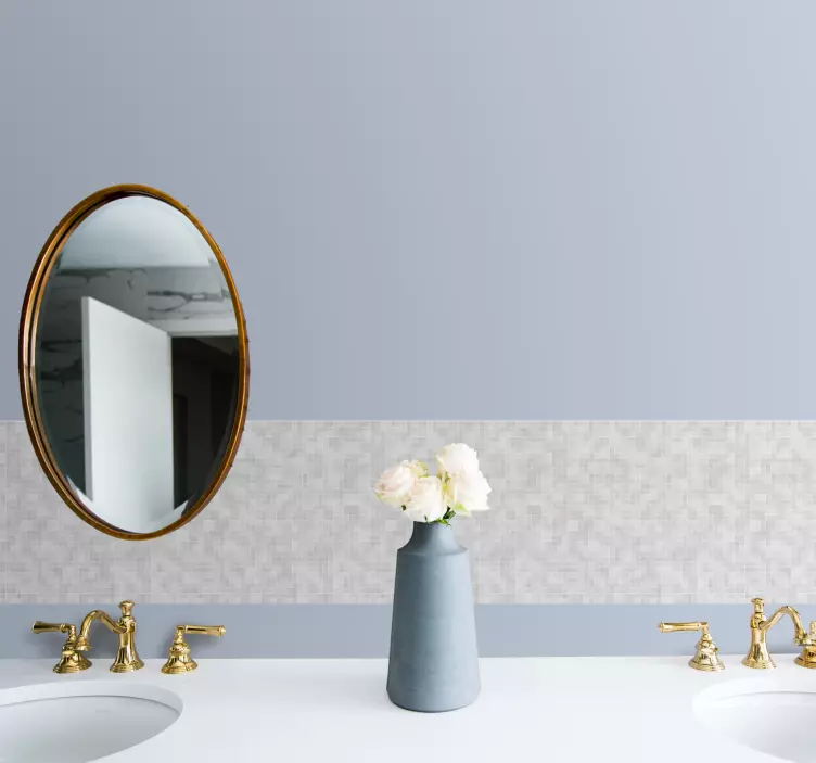 Textured square pattern wall border sticker - TenStickers