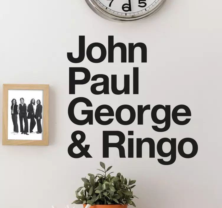 The Beatles John Paul George Ringo Sticker - TenStickers