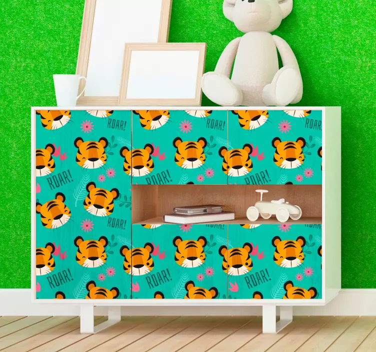 Tigers Heads animal wall sticker - TenStickers