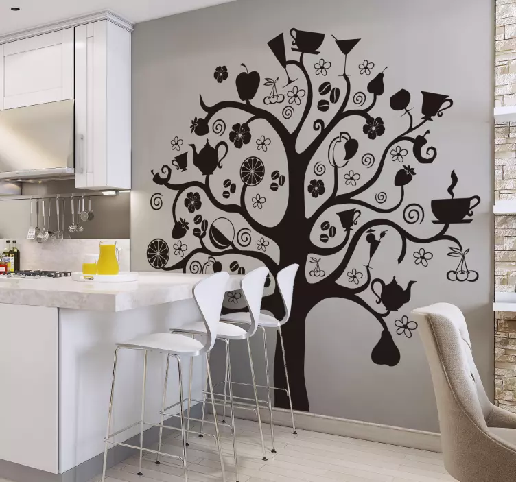 Transformed Monocolour Tree Wall Sticker - TenStickers