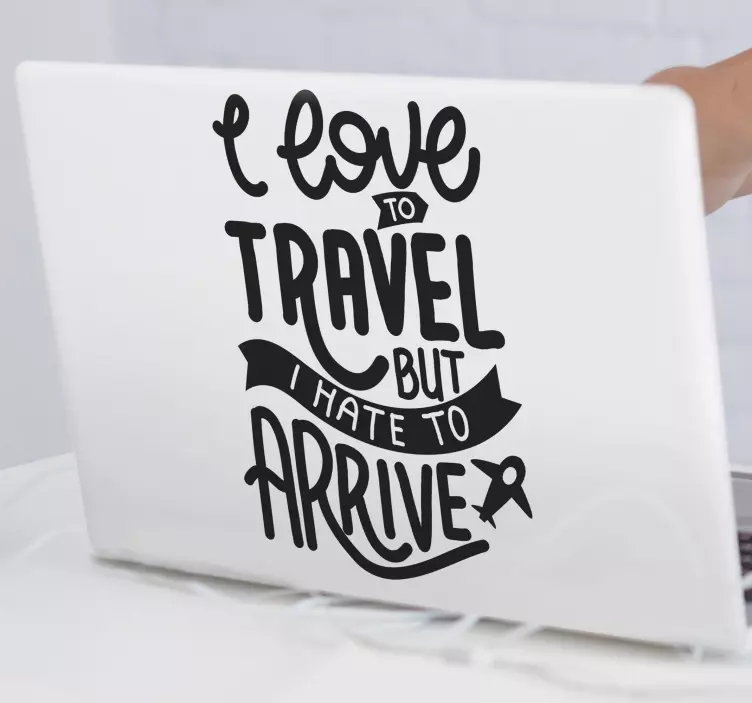 Traveler laptop vinyl sticker - TenStickers