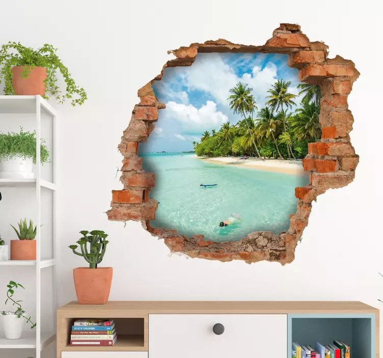 Trickster sea views visual effects wall sticker - TenStickers