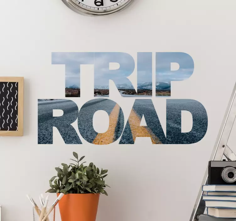Trip road wall vinyl sticker - TenStickers