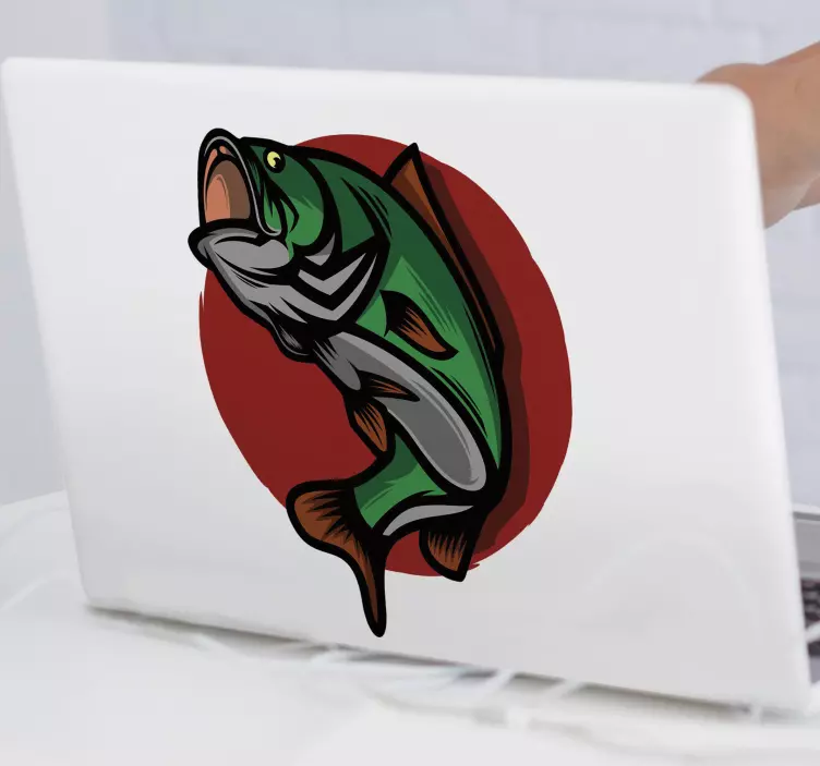 Trout laptop vinyl sticker - TenStickers
