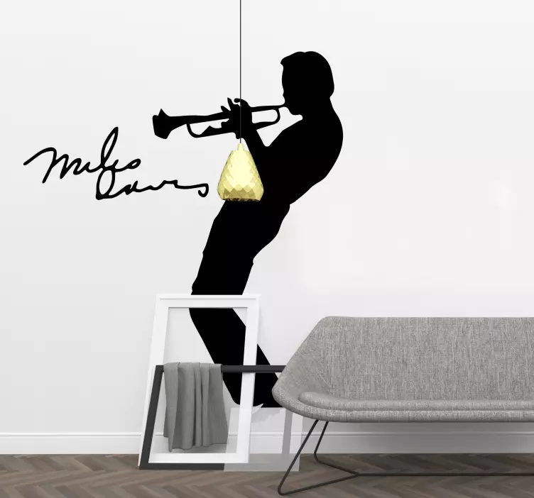 Trumpet Player Silhouette music stickers - TenStickers