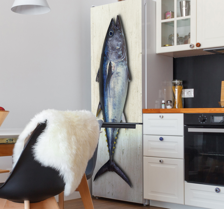 Tuna  fish fridge vinyl decal - TenStickers