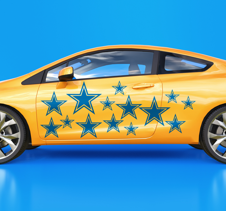 Tuning stars silhouette car sticker - TenStickers