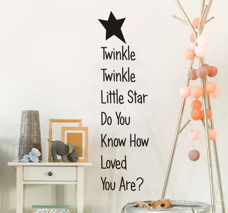 Twinkle Twinkle nursery rhyme wall sticker - TenStickers