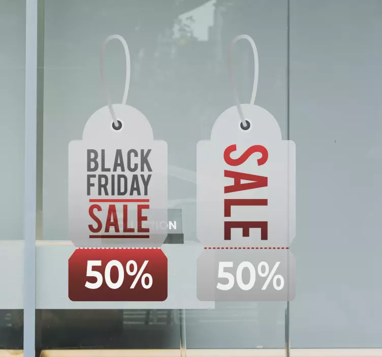 Two customisable black friday stickers - TenStickers