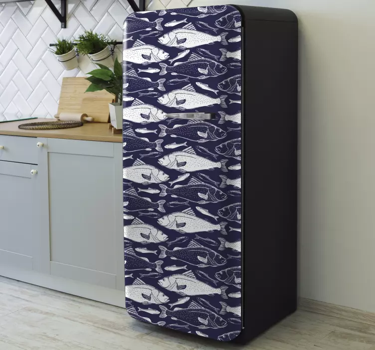 Under sea fishes fridge sticker - TenStickers
