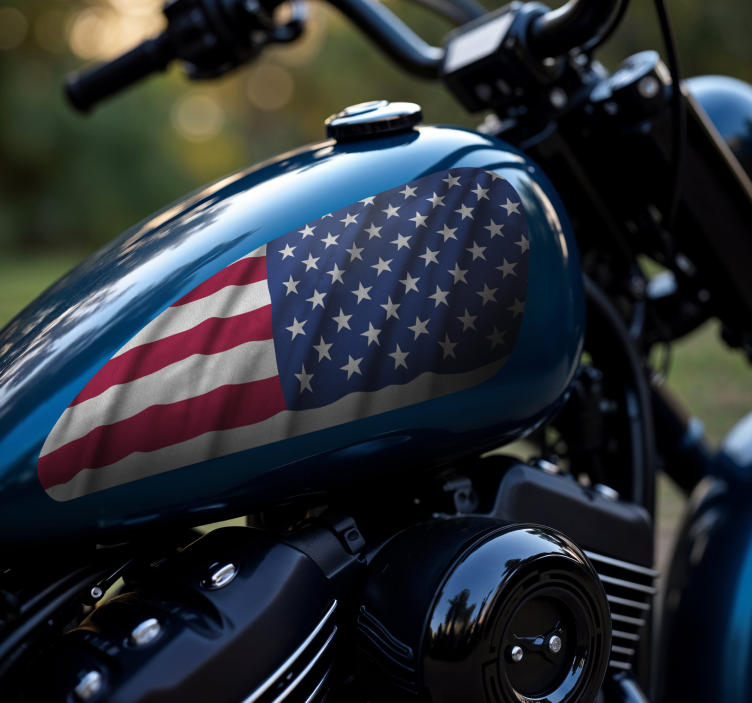 USA flag Sportster motorcycle sticker - TenStickers