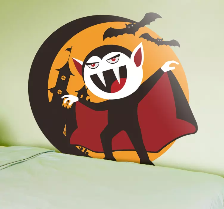 Vampire Halloween Wall Sticker - TenStickers
