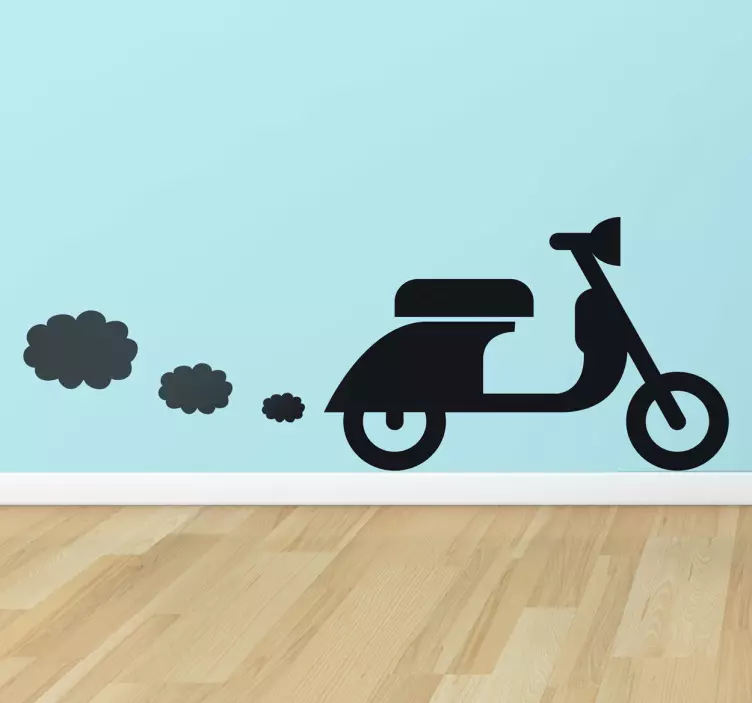 Vespa Scooter Wall Sticker - TenStickers