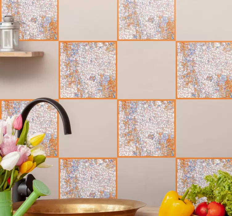 Vibrant Mosaic Arrangement tile sticker - TenStickers