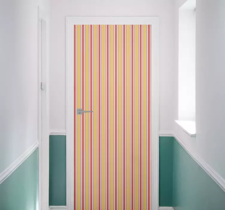 Vibrant Striped Pattern door sticker - TenStickers