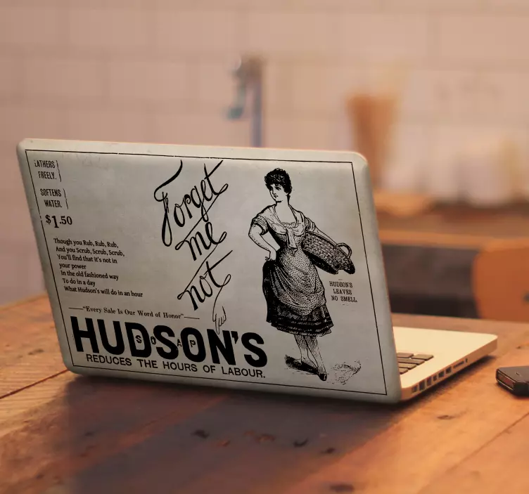 Vintage ad poster laptop skins - TenStickers