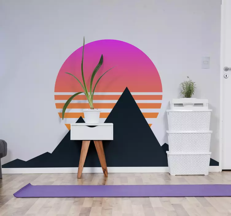 Vintage and retro sun wall sticker - TenStickers