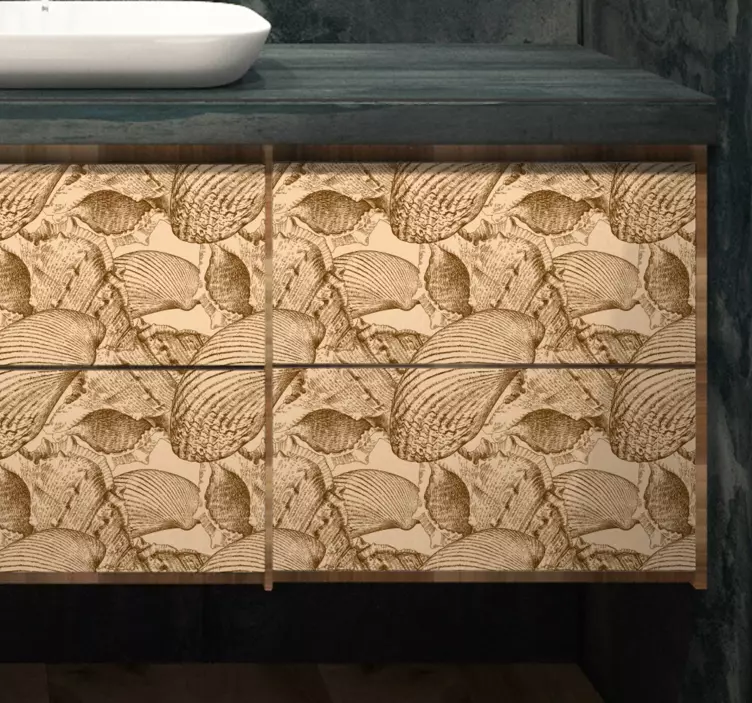 Vintage Seashells furniture sticker - TenStickers