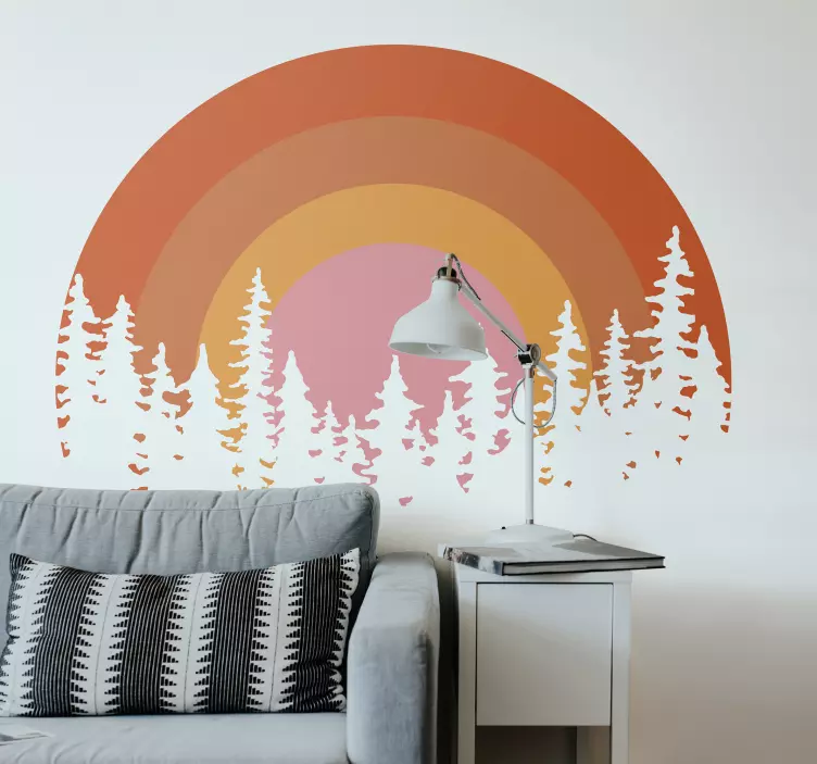 Vintage Sun  wall vinyl sticker - TenStickers