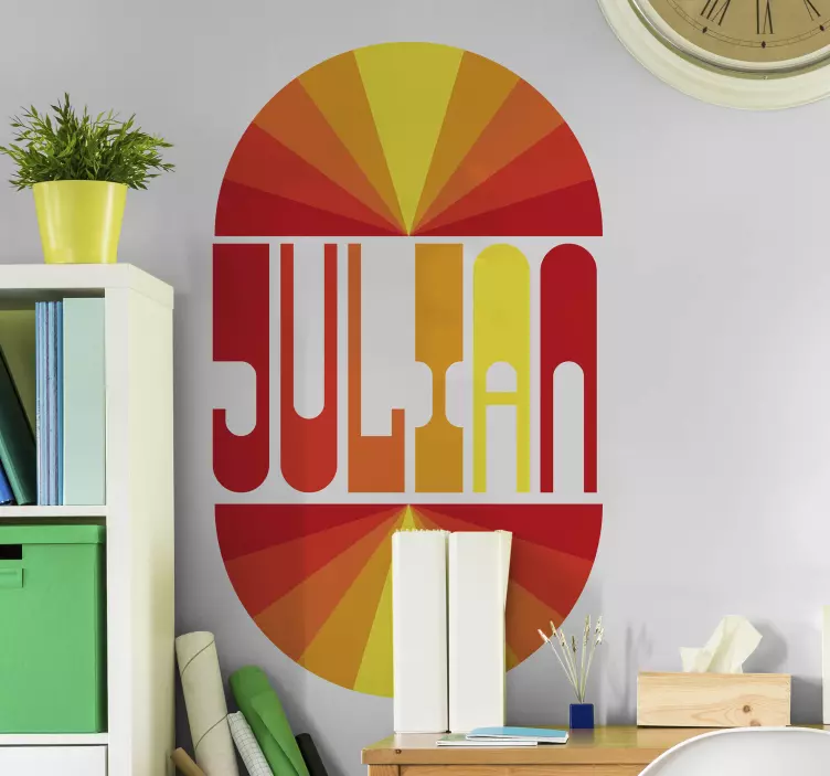 Vintage Sunset geometric wall sticker - TenStickers