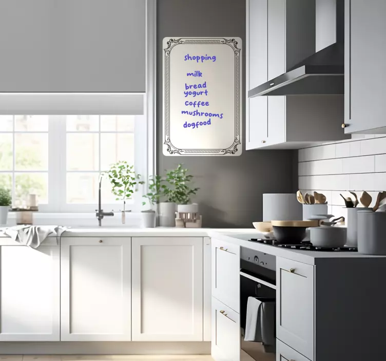 Vintage Whiteboard:This whiteboard is a classic piece that adds a - TenStickers