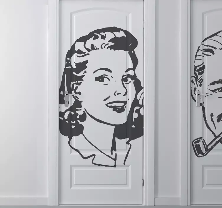 Vintage Woman Sticker - TenStickers
