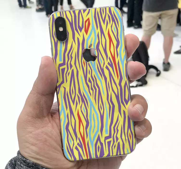 Vintage Zebra animal print iPhone sticker - TenStickers