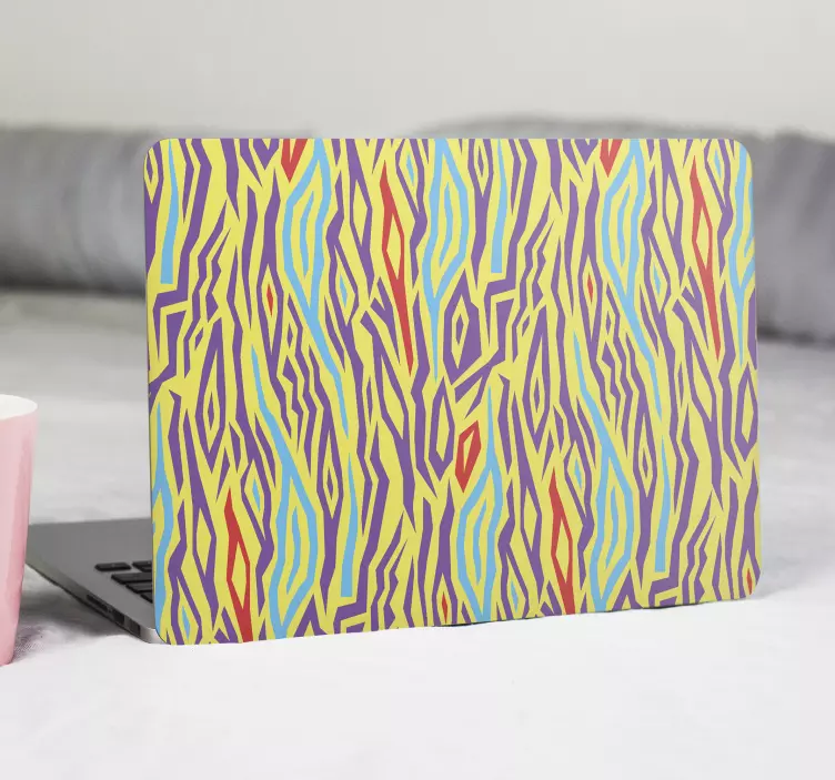 Vintage Zebra animal print  laptop skins - TenStickers