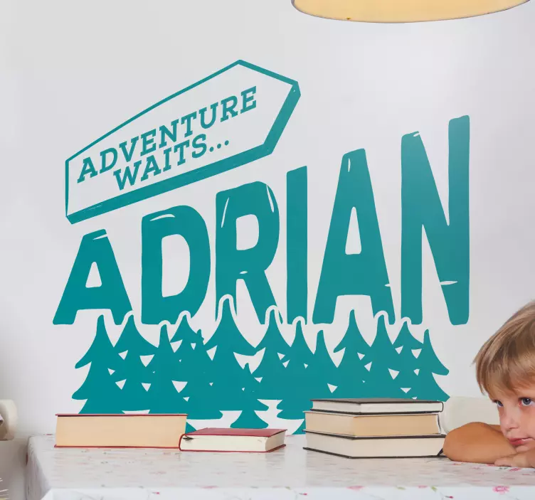 Wall stickers quotes adventure awaits design - TenStickers