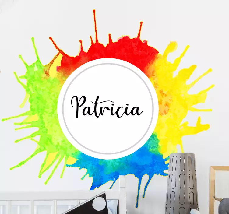 Wall stickers quotes colorful splash circle - TenStickers
