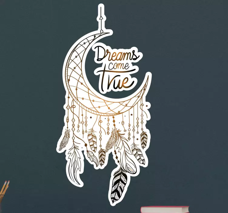 Wall stickers quotes moon dream catcher - TenStickers