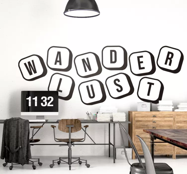 Wanderlust Scrabble Wall Sticker - TenStickers