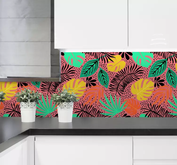 water color Jungle nature wall sticker - TenStickers
