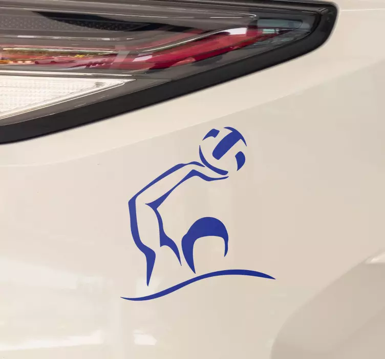 Waterpolo player silhouette car sticker - TenStickers