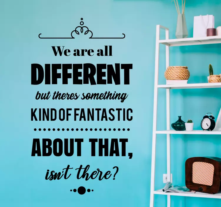 "We are all different" kids bedroom  sticker - TenStickers