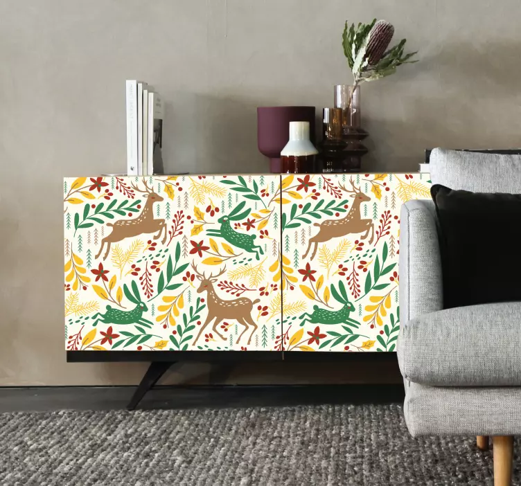 Nature-inspired wrap furniture sticker - TenStickers