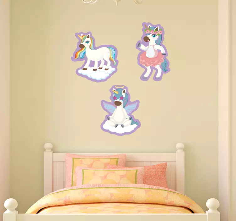 Original unicorn design kid's sticker - TenStickers