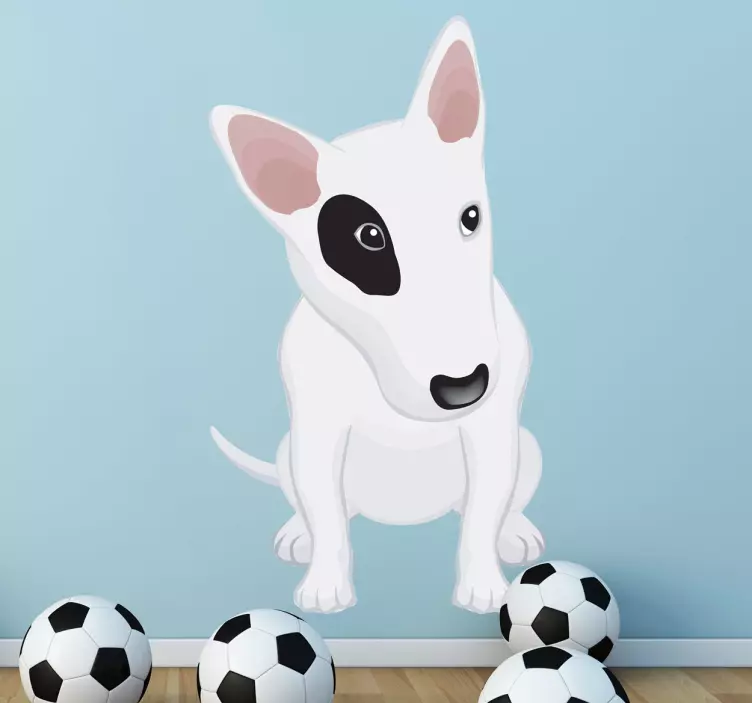 White American Pitbull Wall Sticker - TenStickers