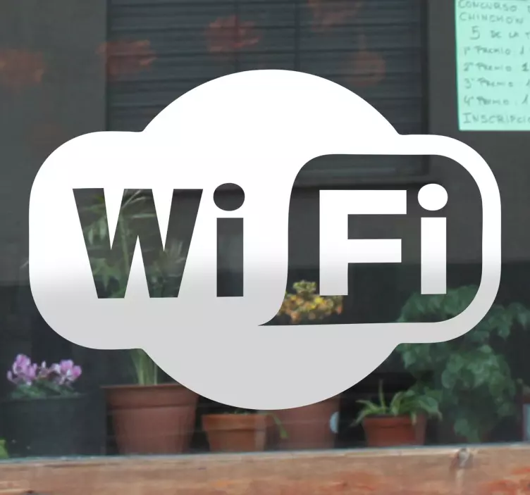 Wifi logo Window decal sticker - TenStickers