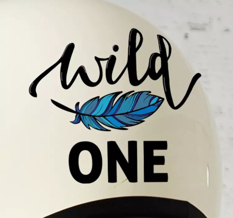 Wild one Helmet bike decal - TenStickers