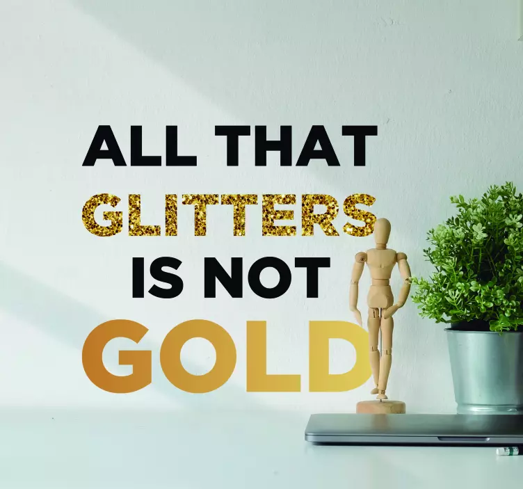 William Shakespeare Gold Living Room Wall Decor - TenStickers