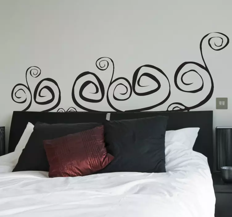 Winding Headboard Wall Decal - TenStickers