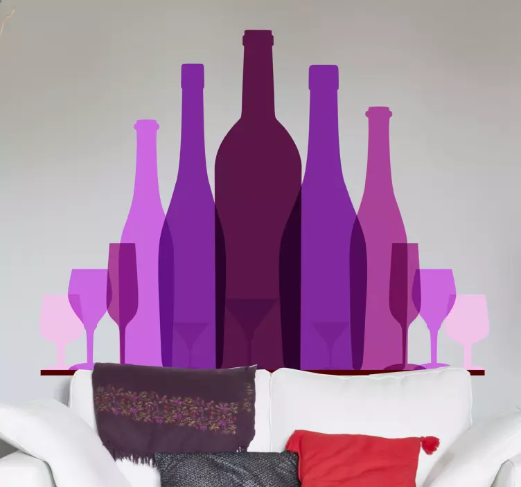Wine Collection Wall Sticker - TenStickers